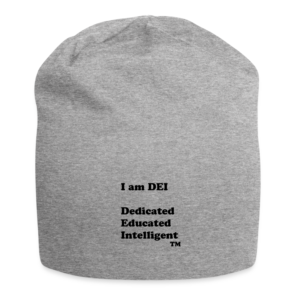 I am DEI - Jersey Beanie - heather gray