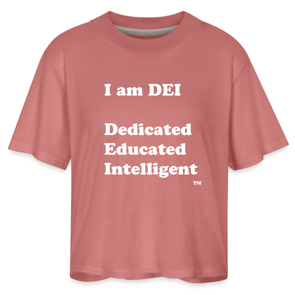 I am DEI - Women's Boxy Tee - mauve