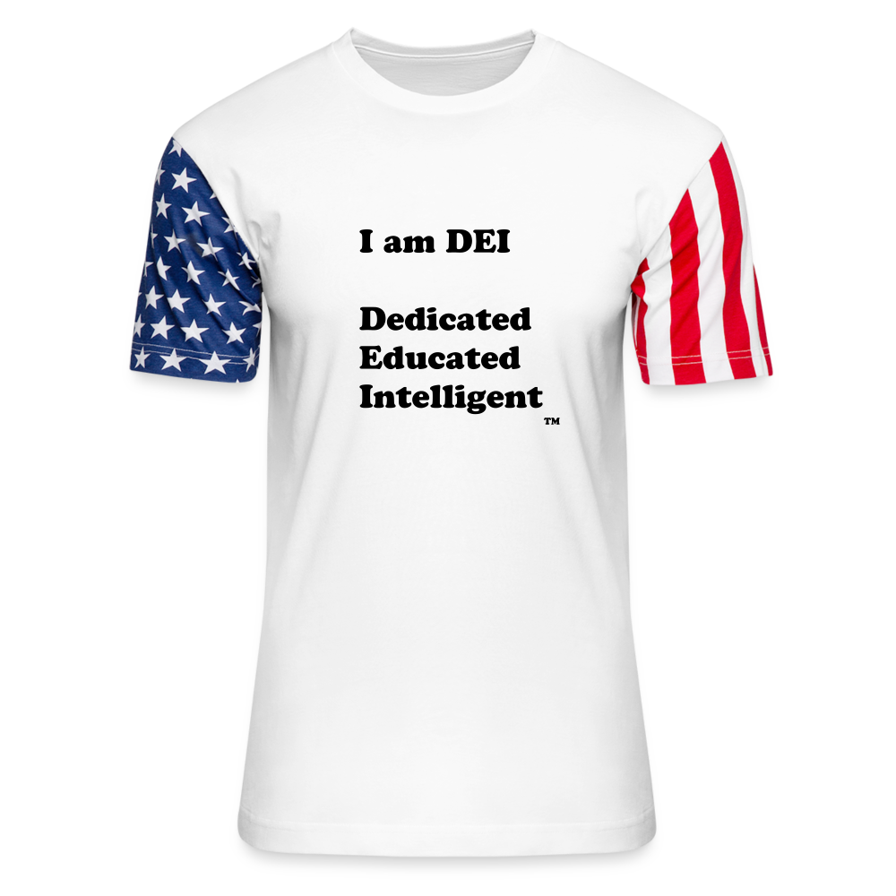 I am DEI - Adult Stars & Stripes T-Shirt | LAT Code Five™ 3976 - white