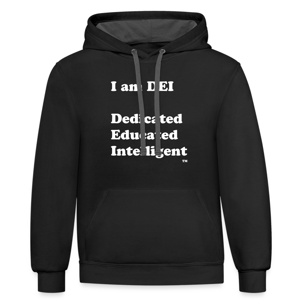 I am DEI - Contrast Hoodie - black/asphalt