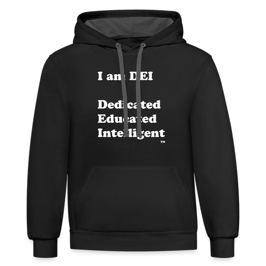 I am DEI - Contrast Hoodie - black/asphalt