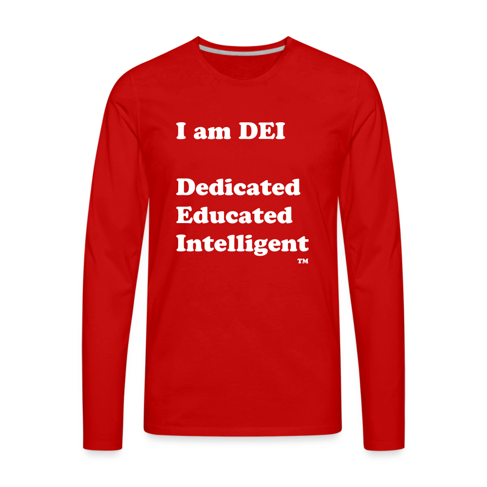 I am DEI - Men's Premium Long Sleeve T-Shirt - red