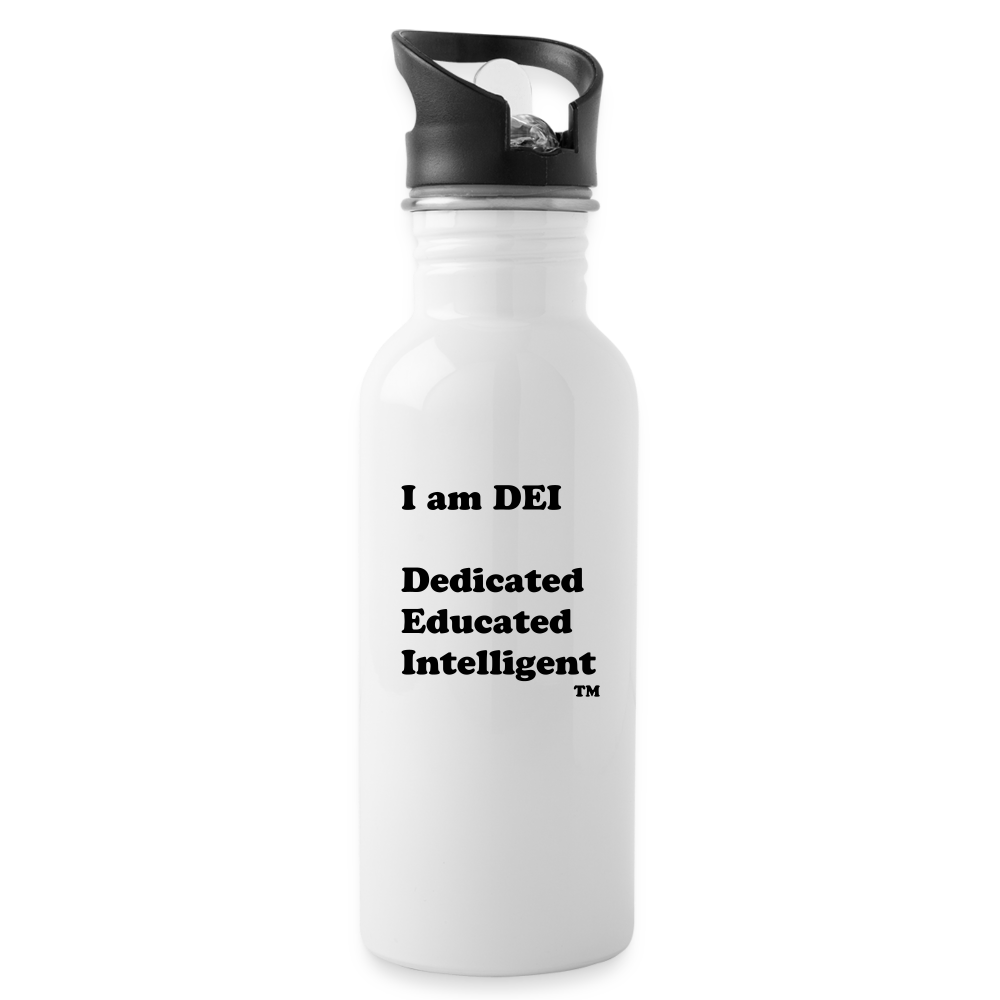 I am DEI - Water Bottle - white