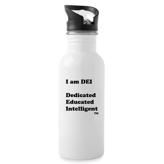 I am DEI - Water Bottle - white