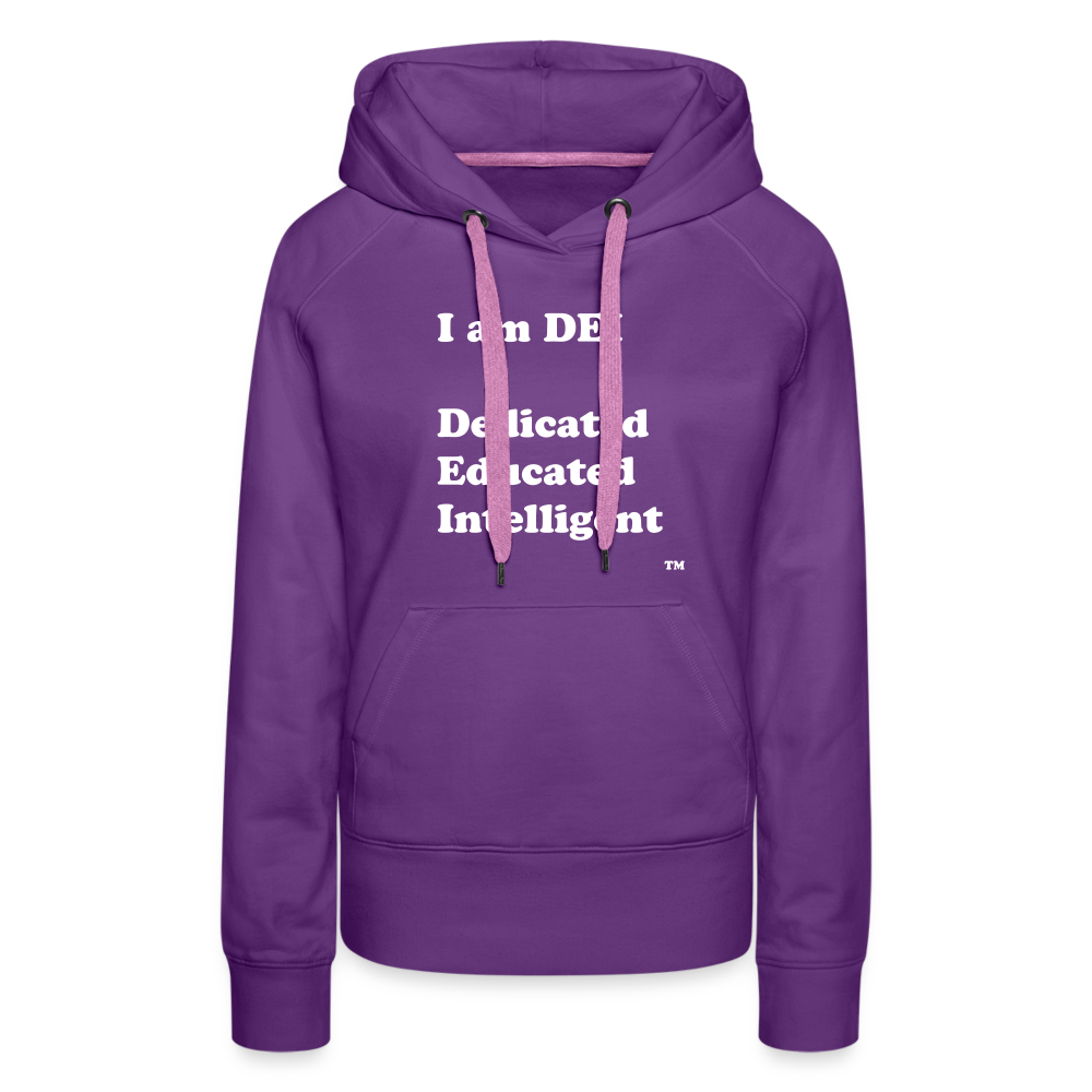 I am DEI- Women’s Premium Hoodie - purple 