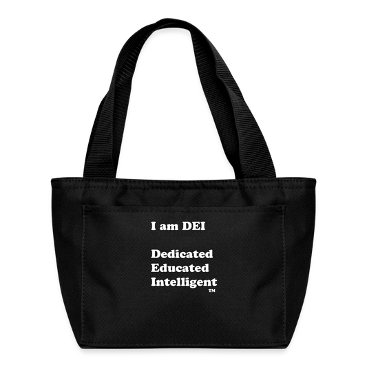 I am DEI - Recycled Insulated Lunch Bag - black