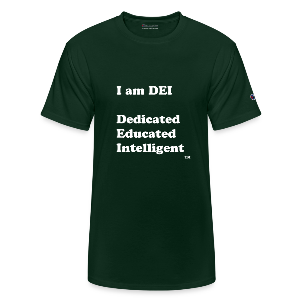 I am DEI - Champion Unisex T-Shirt - Dark Green