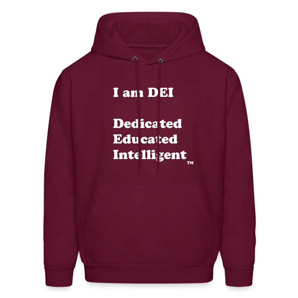 I am DEI - Men's Hoodie - burgundy