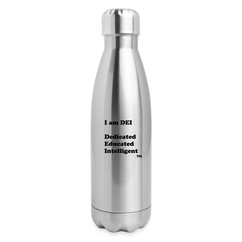 I am DEI - Insulated Stainless Steel Water Bottle - silver