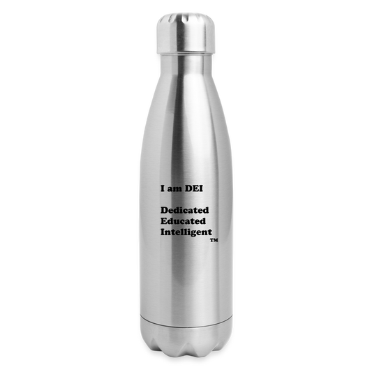 I am DEI - Insulated Stainless Steel Water Bottle - silver