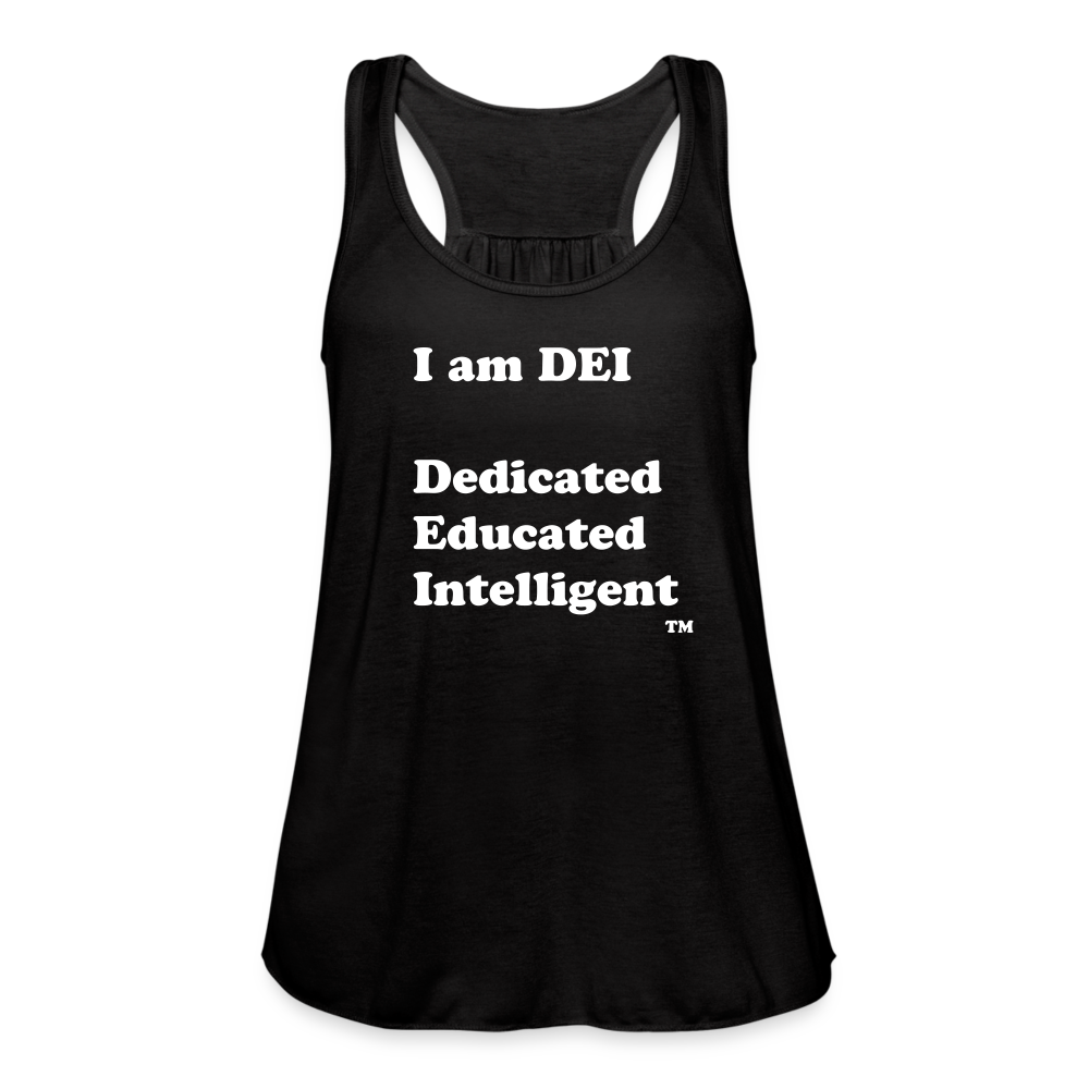 I am DEI - Women's Flowy Tank Top by Bella - black