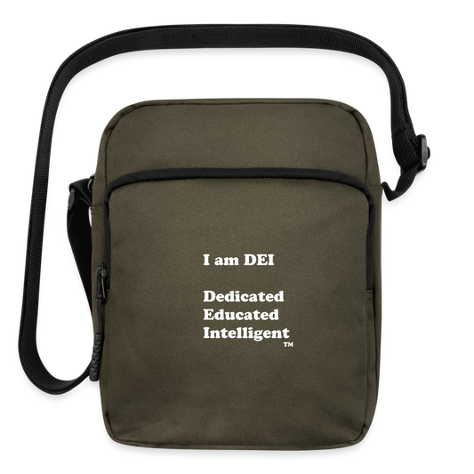 I am DEI - Upright Crossbody Bag - olive