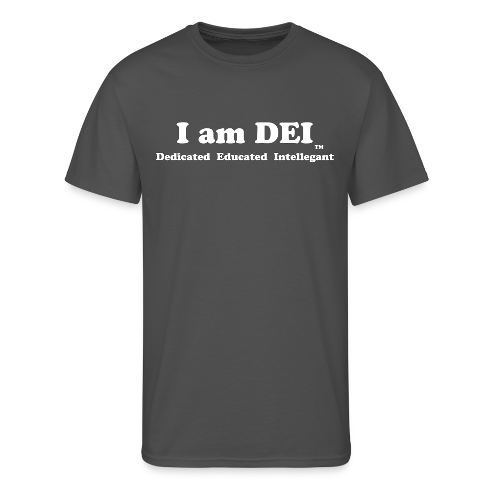 I am DEI - Men’s 50/50 T-Shirt - charcoal