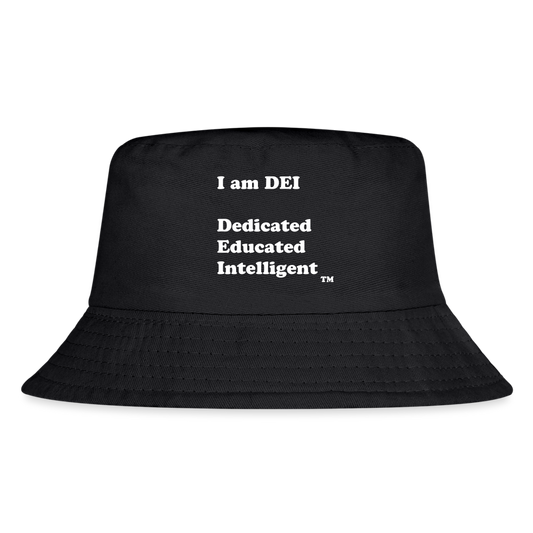 I am DEI - Kid's Bucket Hat - black