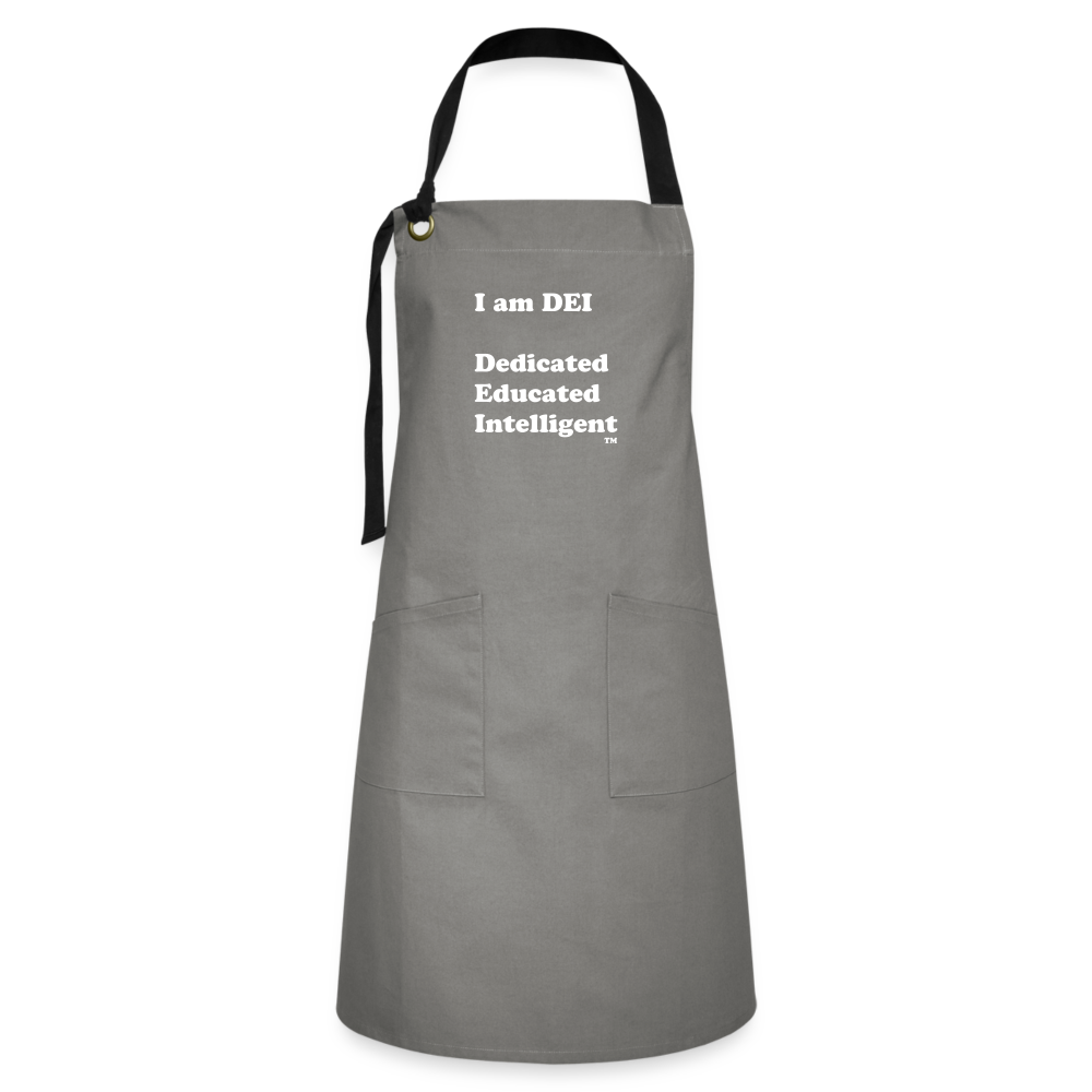 I am DEI - Artisan Apron - gray/black