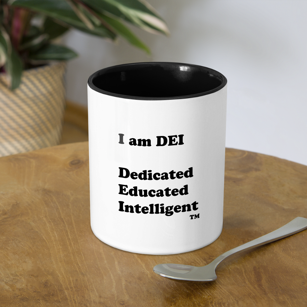 I am DEI - Contrast Coffee Mug - white/black