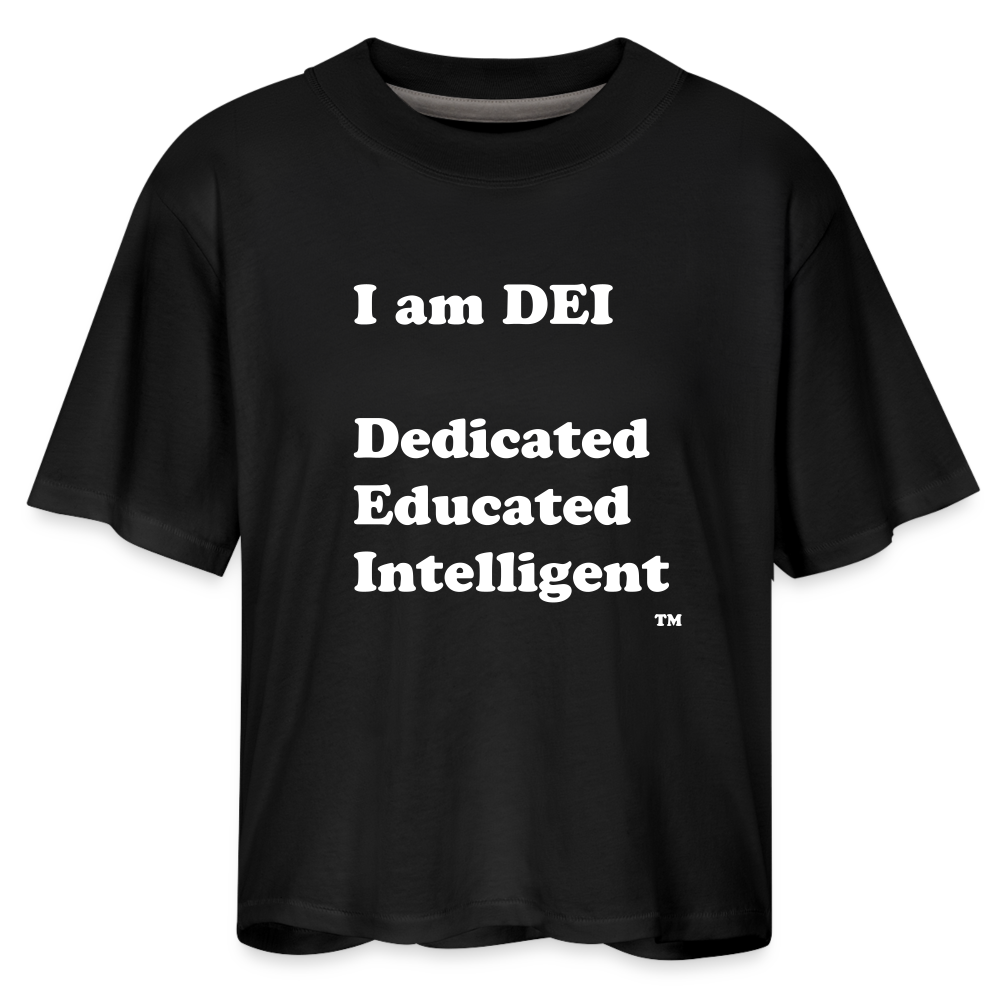 I am DEI - Women's Boxy Tee - black