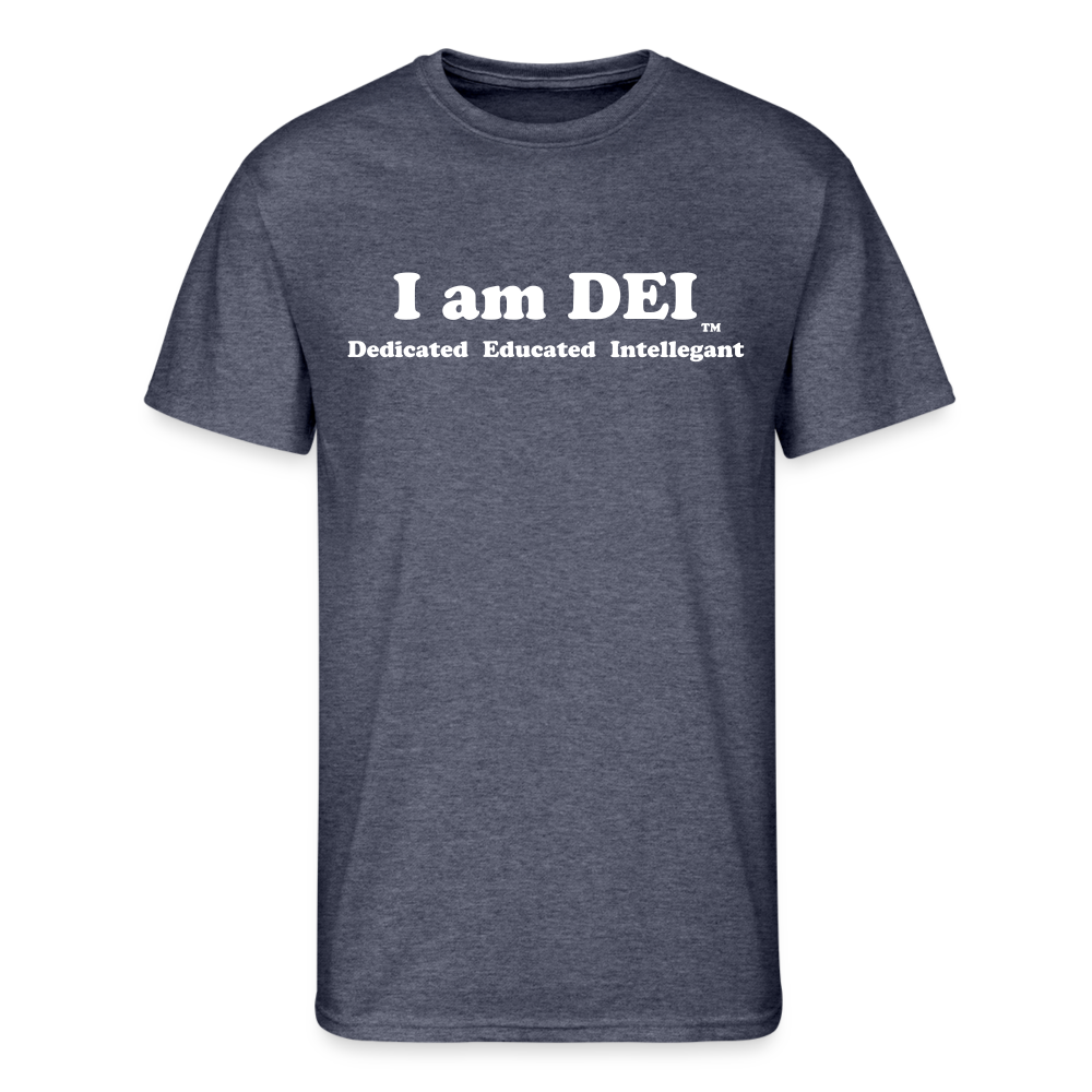 I am DEI - Men’s 50/50 T-Shirt - navy heather