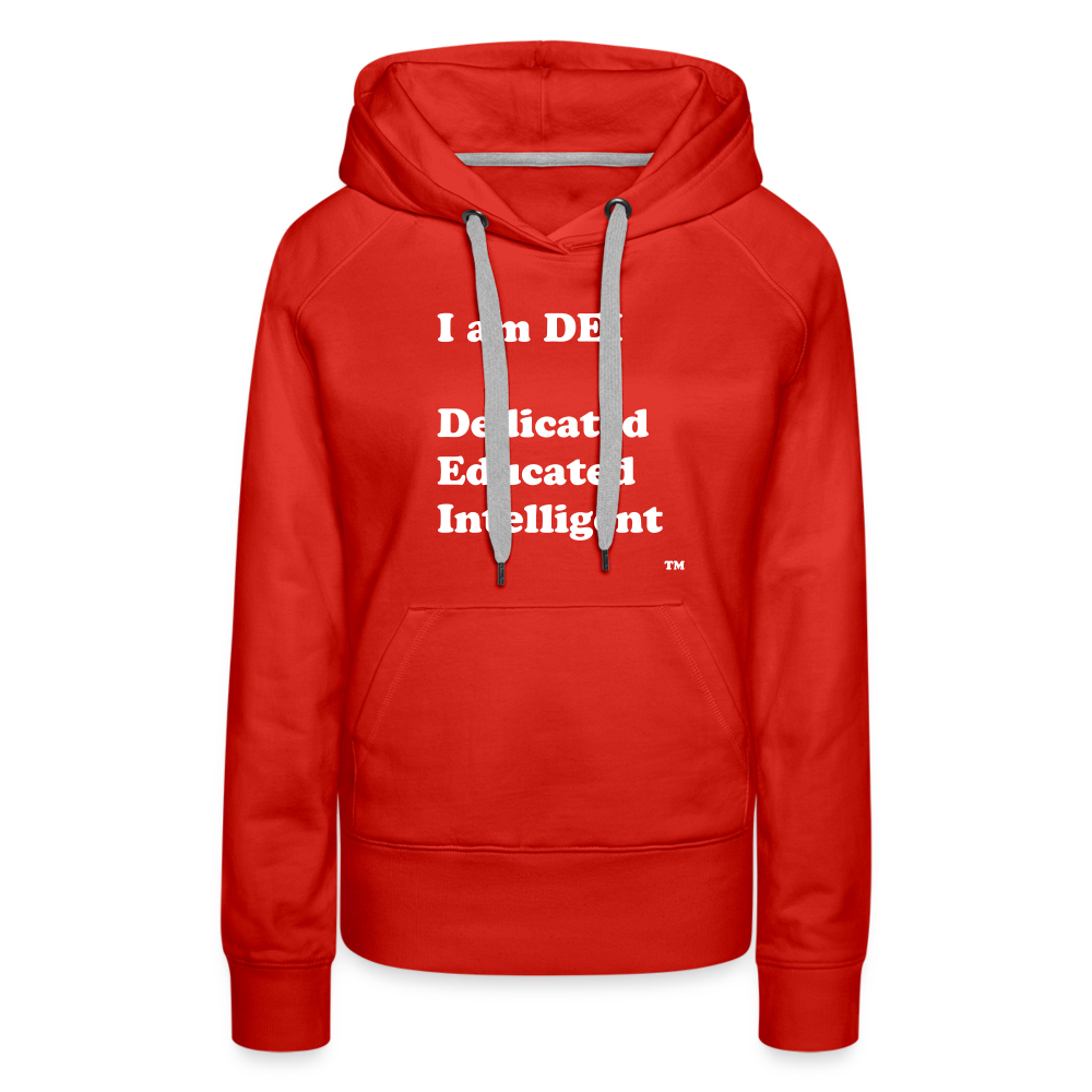 I am DEI- Women’s Premium Hoodie - red