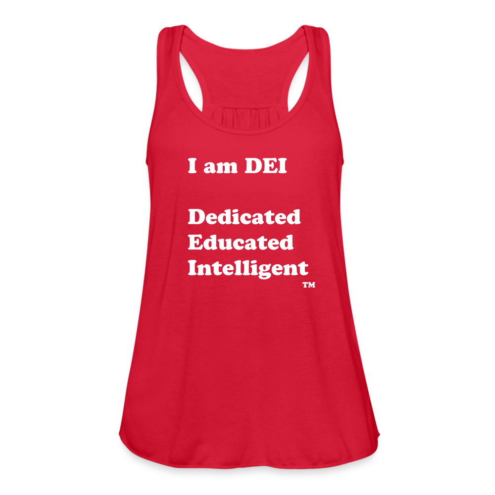 I am DEI - Women's Flowy Tank Top by Bella - red