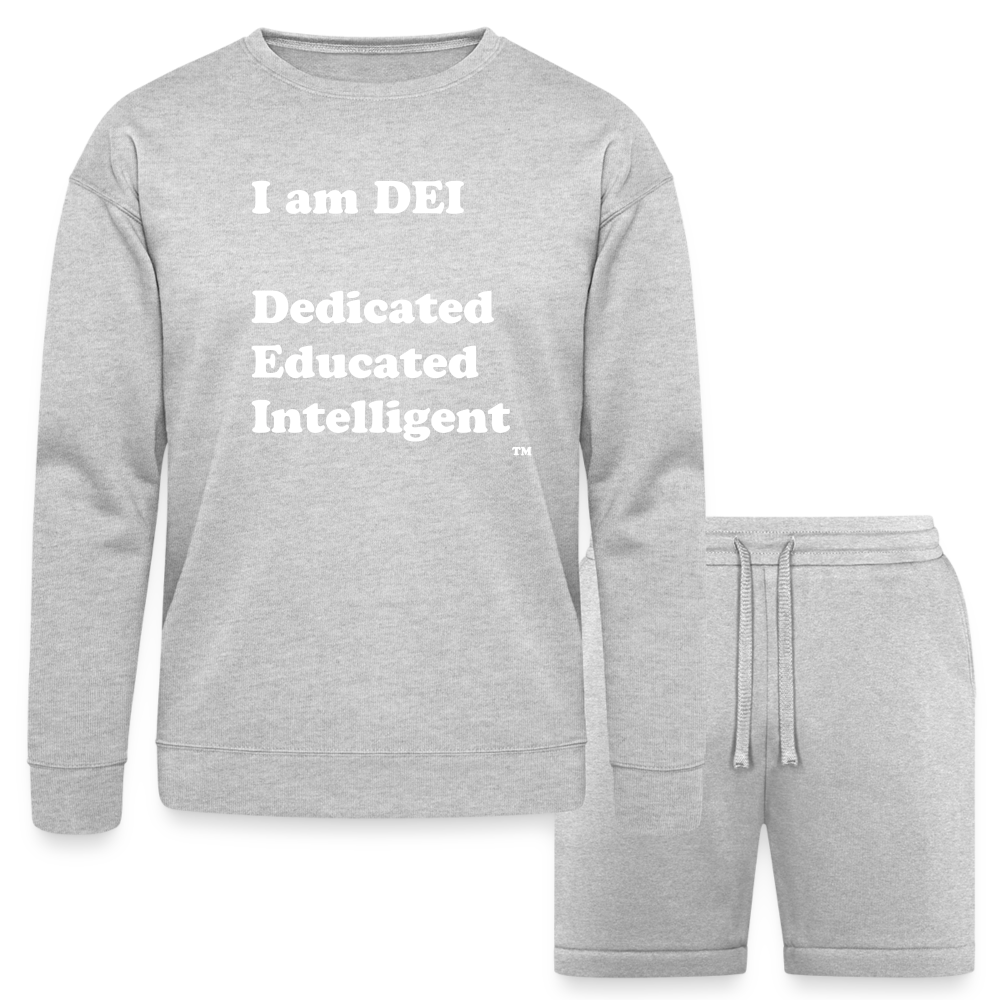 I am DEI - Bella + Canvas Unisex Sweatshirt & Short Set - heather gray