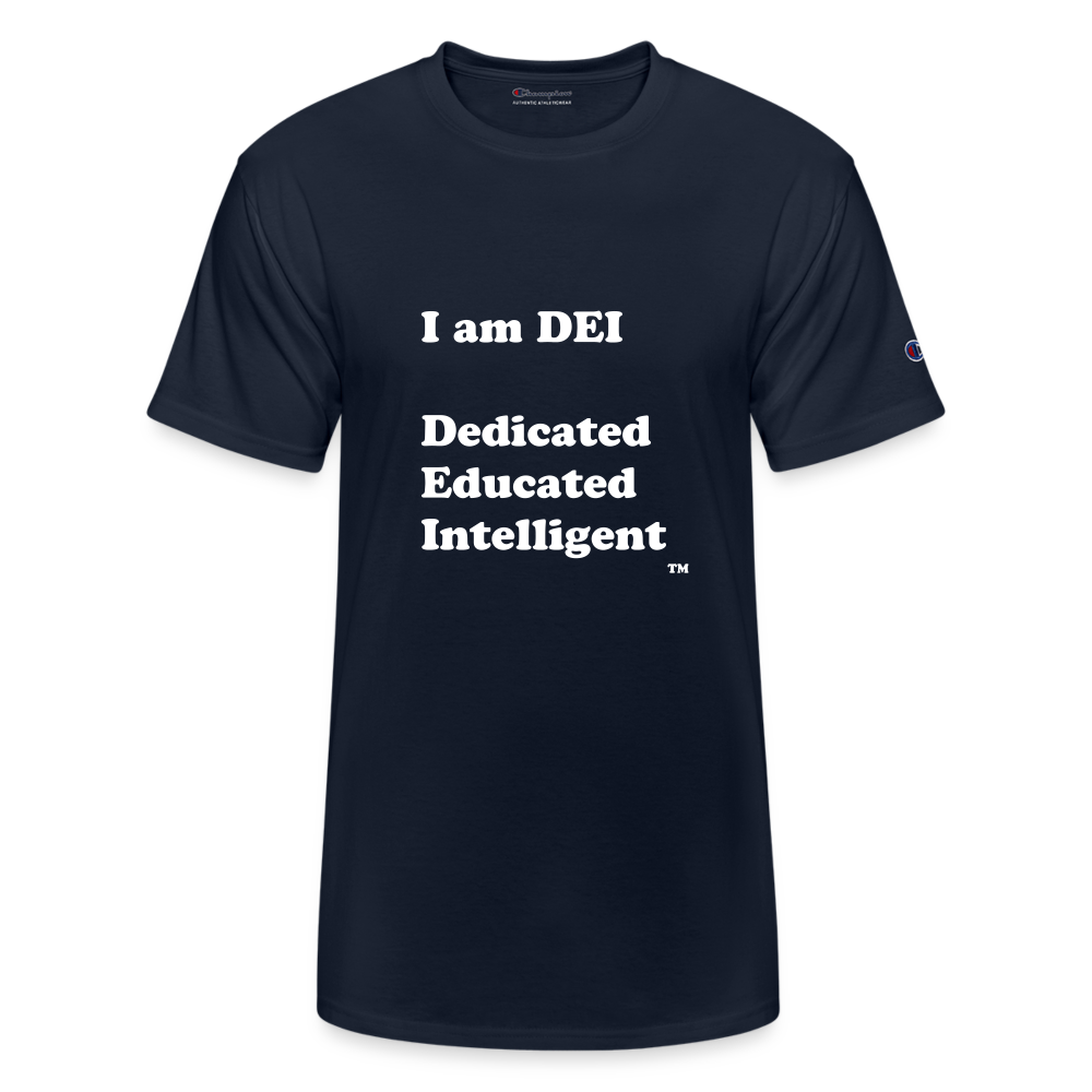 I am DEI - Champion Unisex T-Shirt - navy